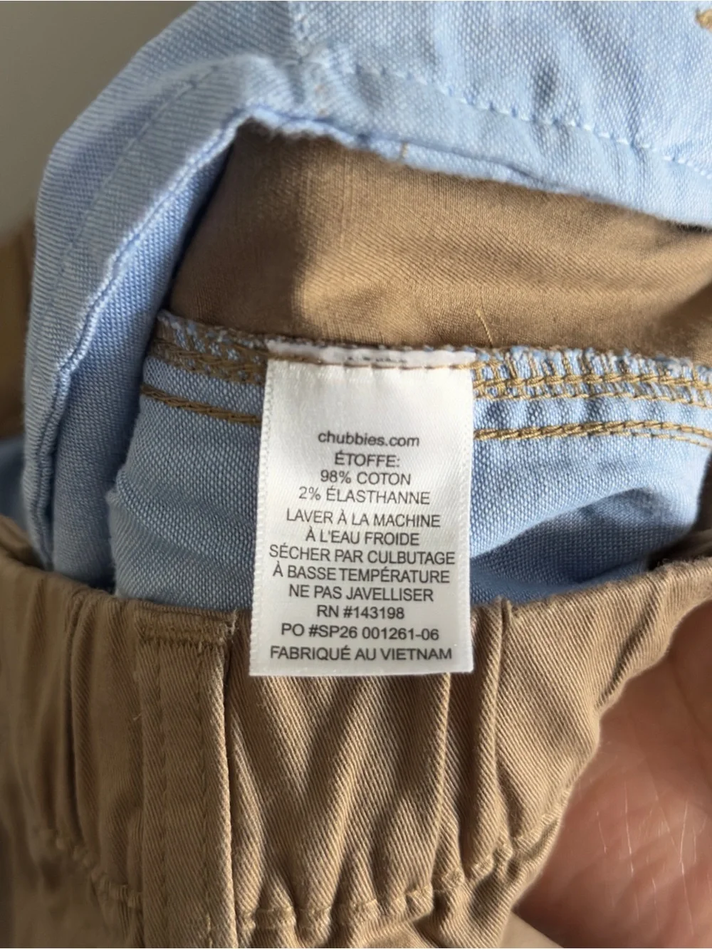 Chubbies The Cinnamon Dusts 5.5” Originals Stretch Twill Shorts Size Medium